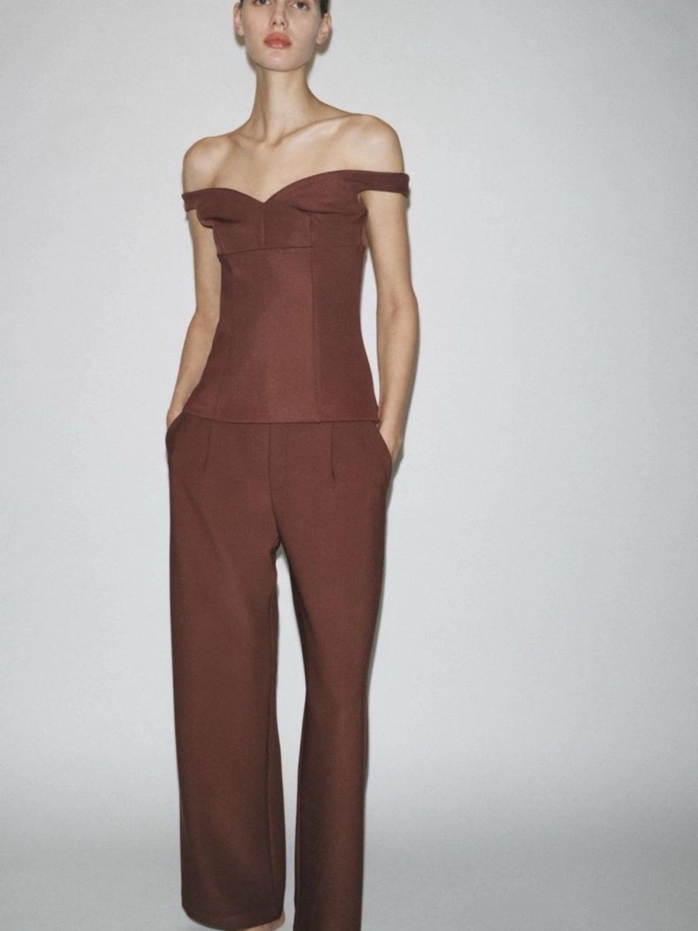 ZARA CREPE Wide Leg Pants NWT ❗️ REF 5070/005